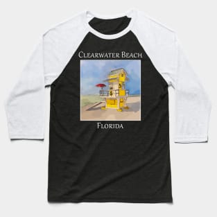 Lifeguard tower in Clearwater Beach Florida Baseball T-Shirt